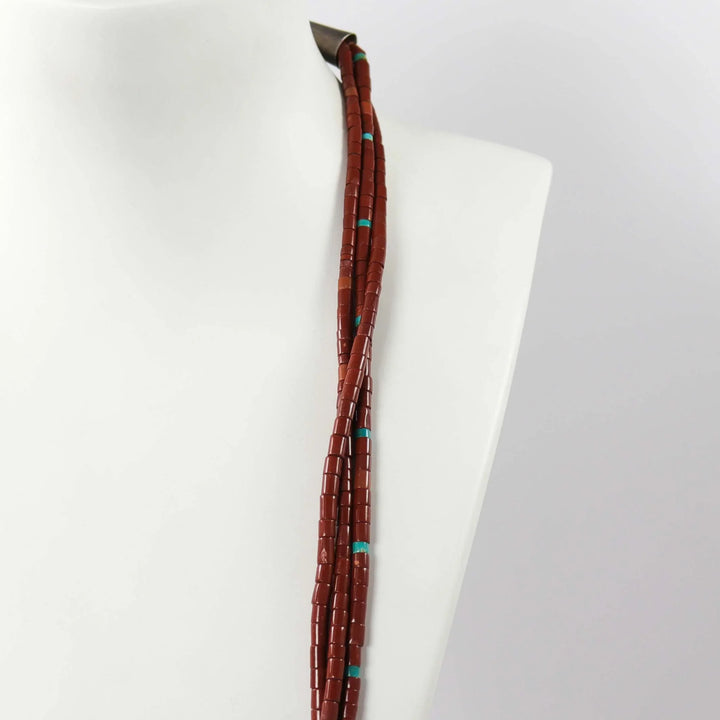 Pipestone and Turquoise Necklace by Vintage Collection - Garland's
