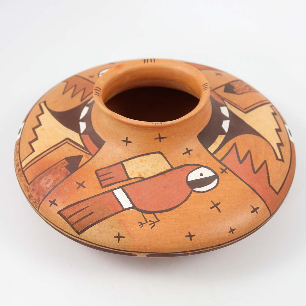 Prehistoric Parrot Pot by Kyle Kootswatewa - Garland's