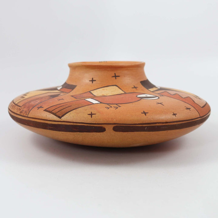 Prehistoric Parrot Pot by Kyle Kootswatewa - Garland's