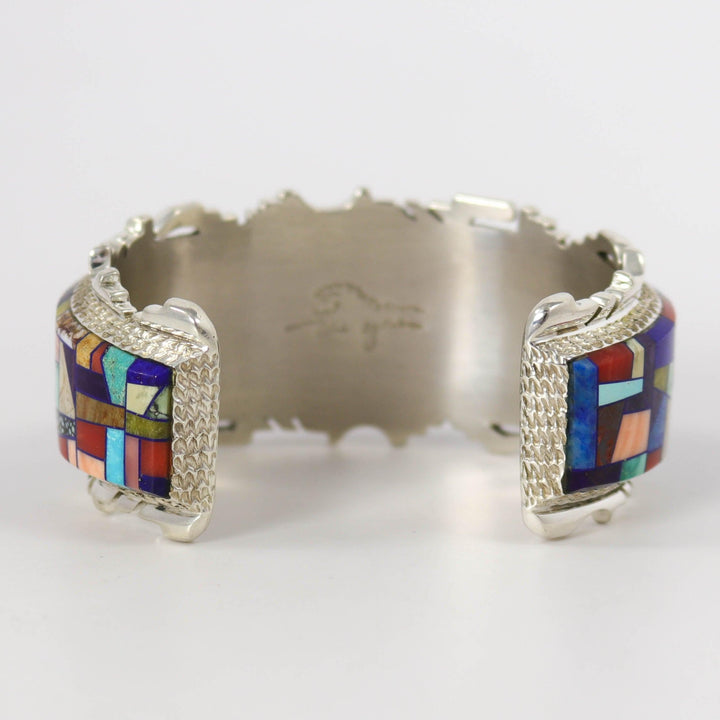 Pueblo Night Scene Cuff by Alvin Yellowhorse - Garland's