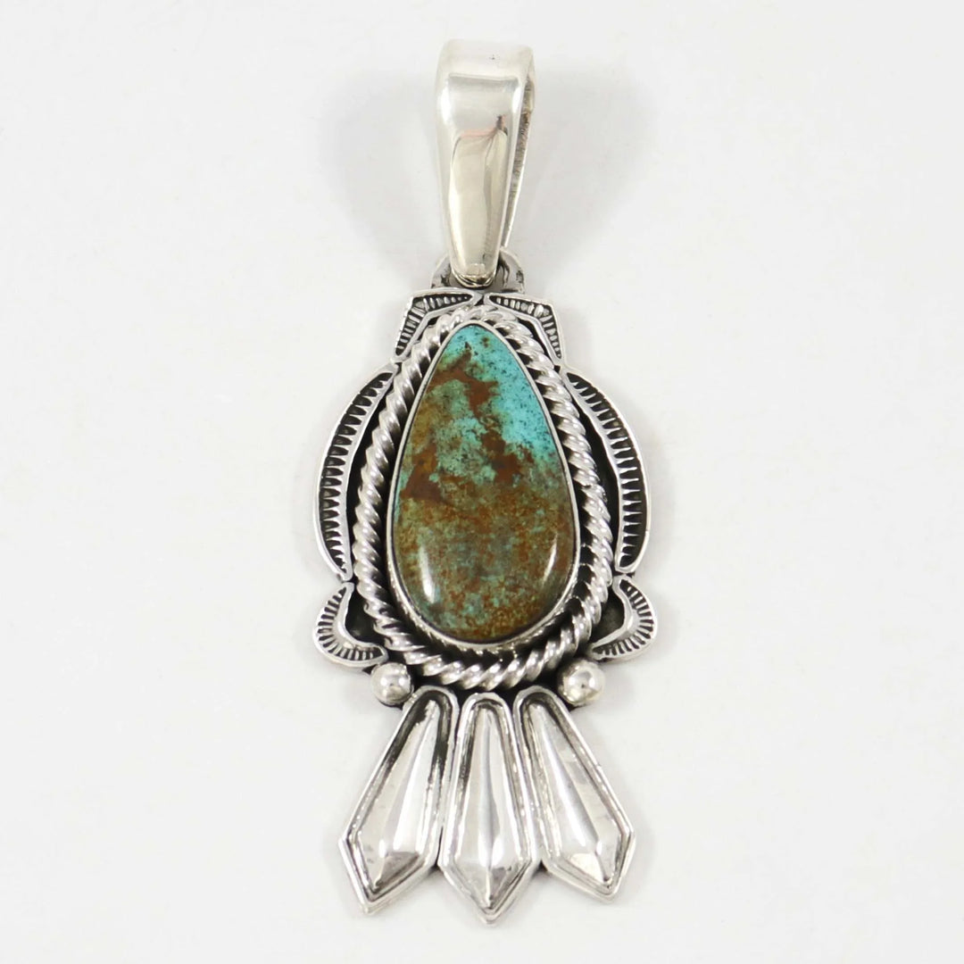 Royston Turquoise Pendant by Kenneth Redhorse - Garland's