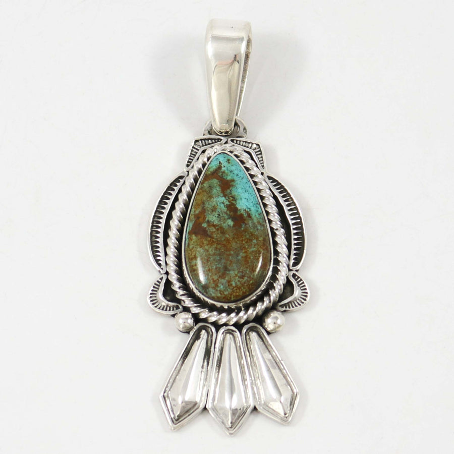 Royston Turquoise Pendant by Kenneth Redhorse - Garland's