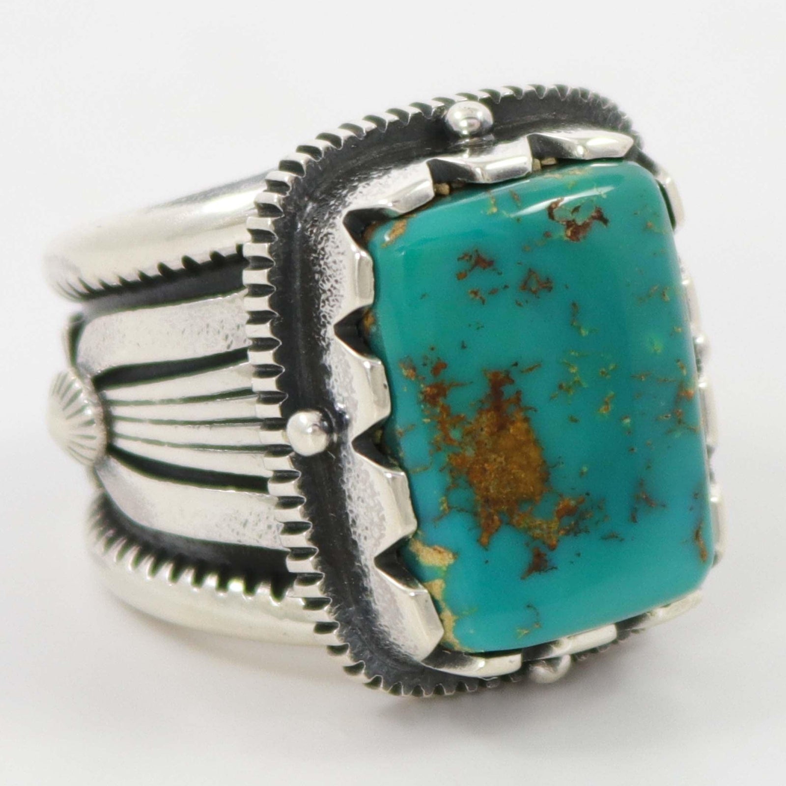 Royston Turquoise Ring by Curtis Pete - Garland's