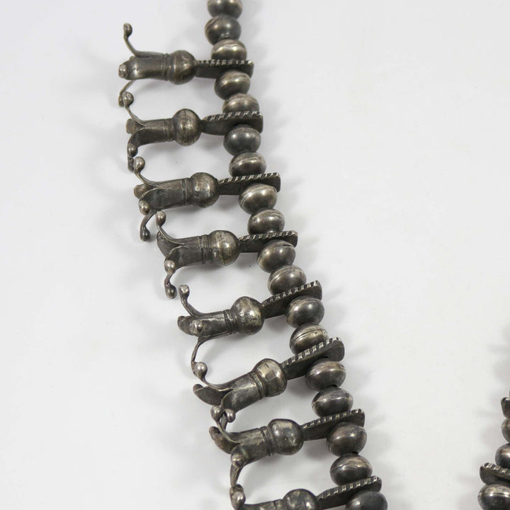 Royston Turquoise Squash Blossom Necklace by Jock Favour - Garland's