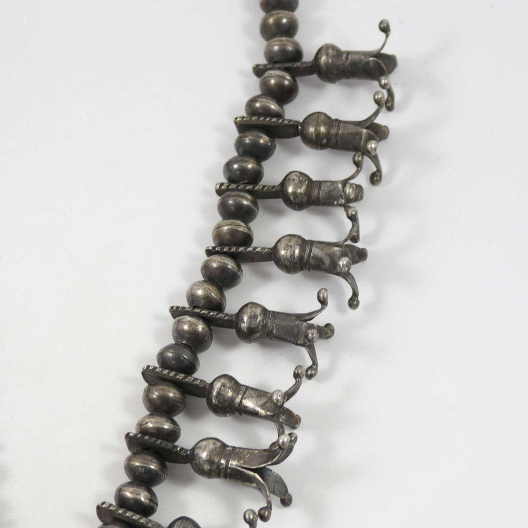 Royston Turquoise Squash Blossom Necklace by Jock Favour - Garland's