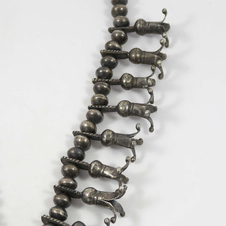 Royston Turquoise Squash Blossom Necklace by Jock Favour - Garland's