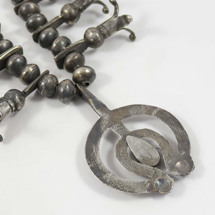 Royston Turquoise Squash Blossom Necklace by Jock Favour - Garland's