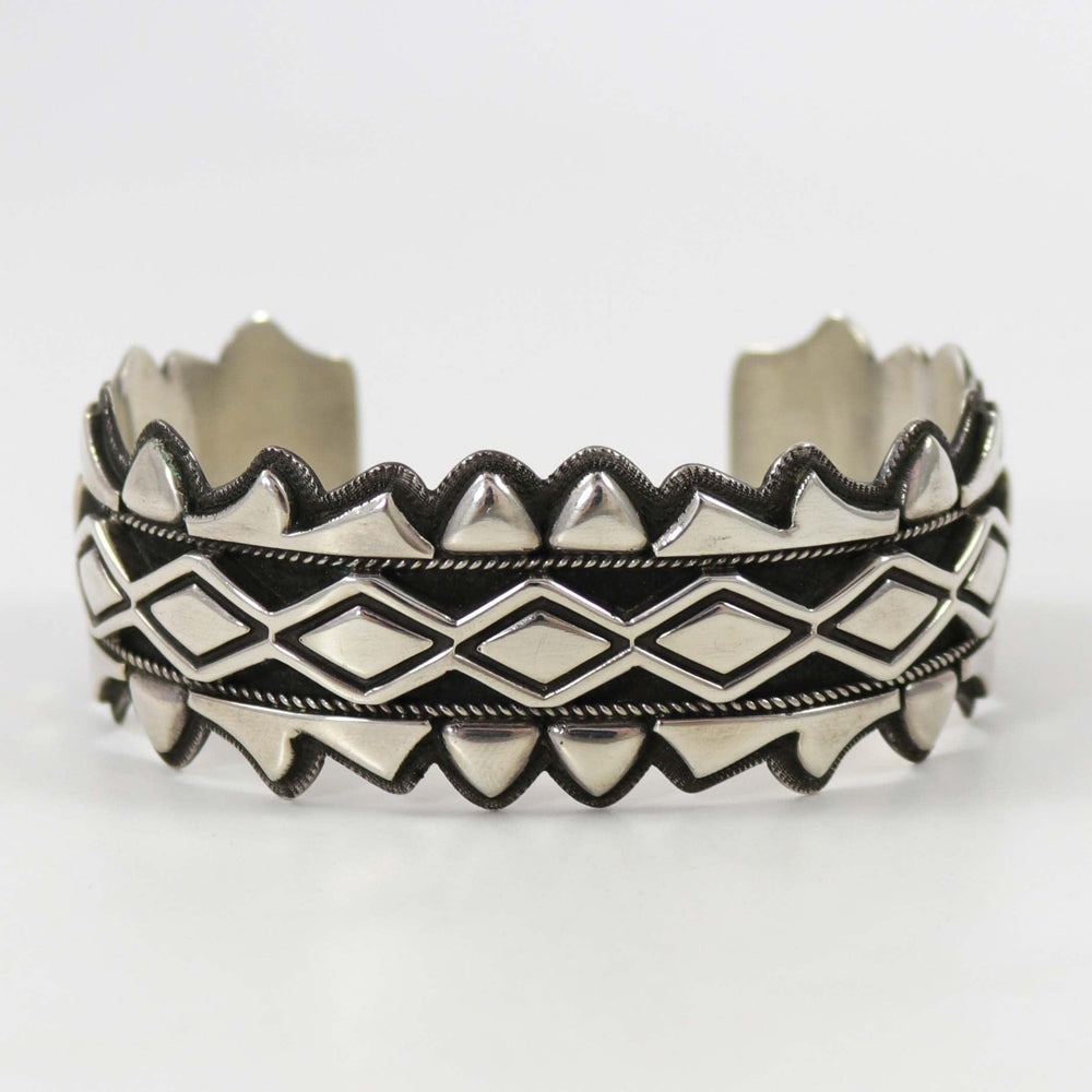 Silver Appliqué Cuff by Thomas Jim - Garland's