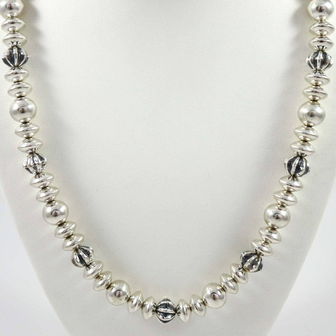 Silver Bead Necklace by Bryan Joe - Garland's