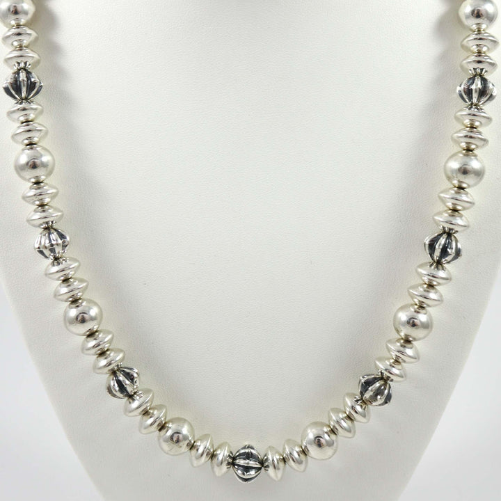 Silver Bead Necklace by Bryan Joe - Garland's