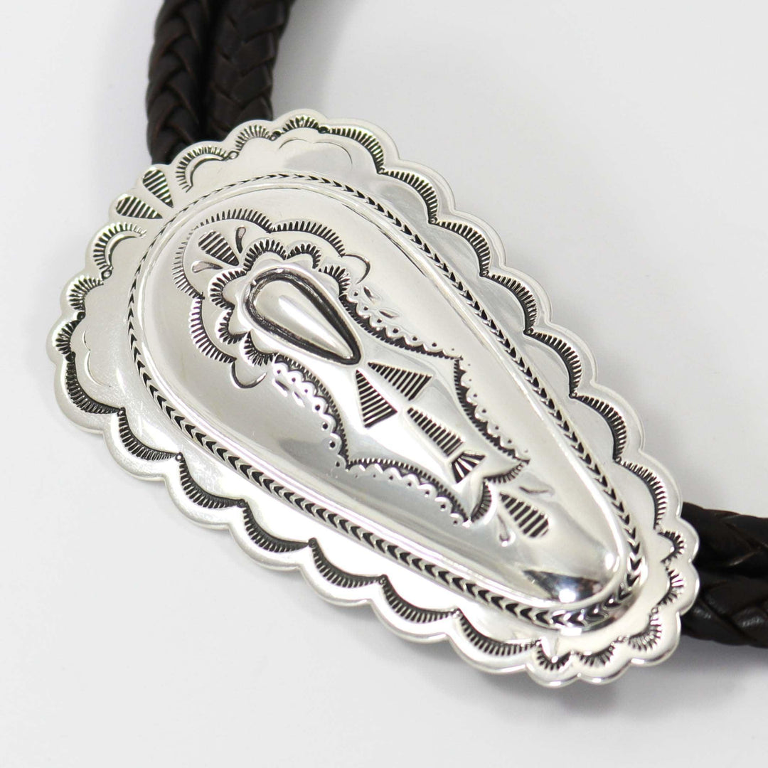 Silver Bola Tie by Fidel Bahe - Garland's