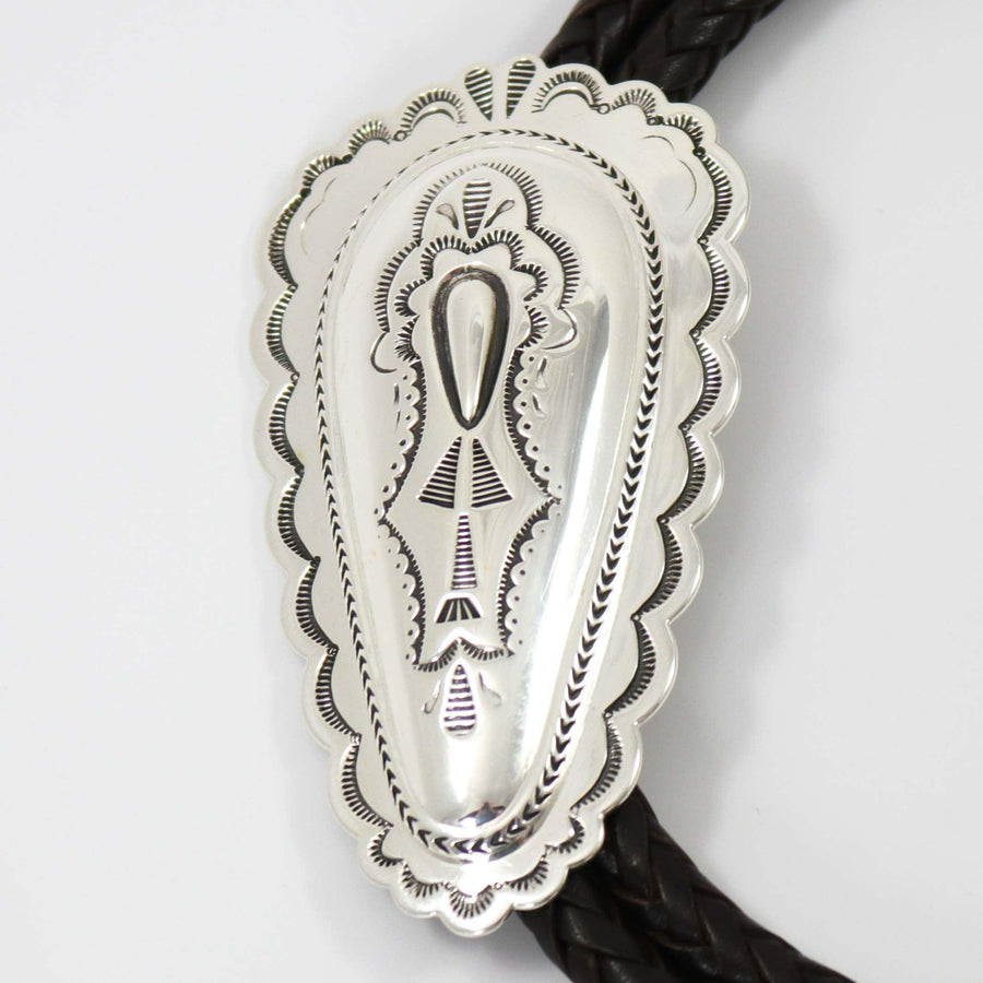 Silver Bola Tie by Fidel Bahe - Garland's