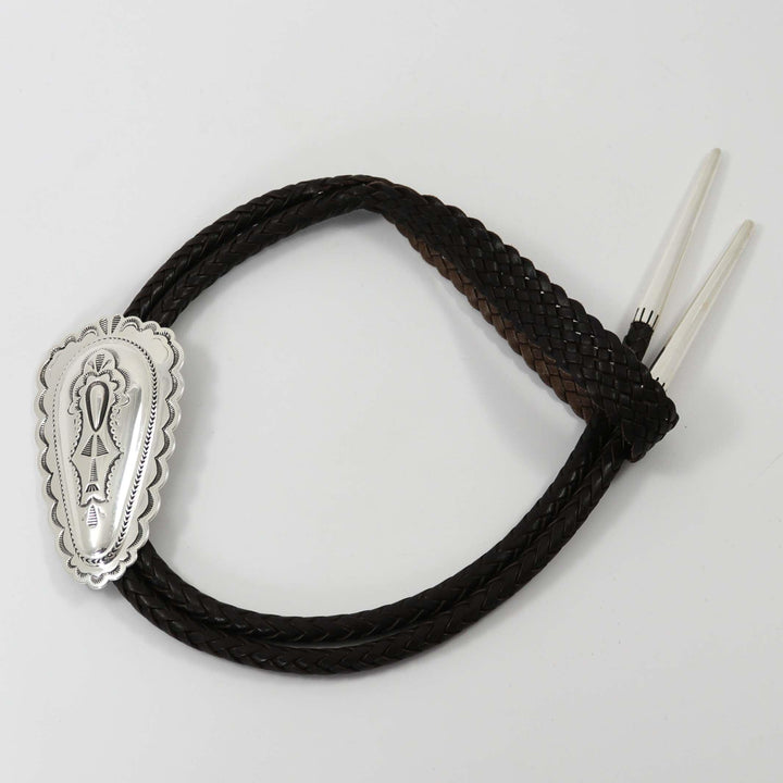 Silver Bola Tie by Fidel Bahe - Garland's