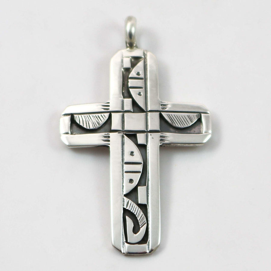 Silver Cross Pendant by Peter Nelson - Garland's
