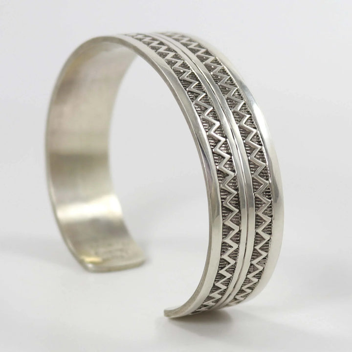 Silver Cuff by Gilbert Begay - Garland's