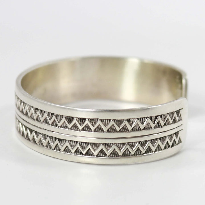 Silver Cuff by Gilbert Begay - Garland's