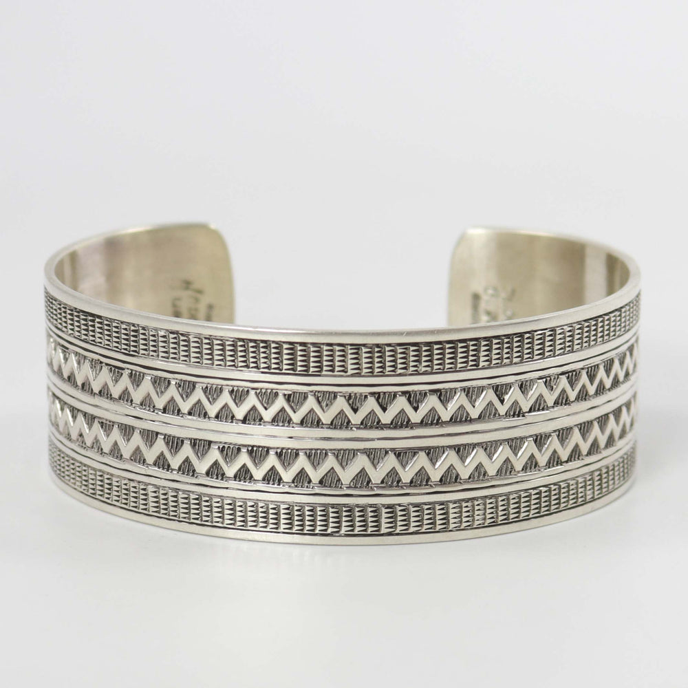 Silver Cuff by Gilbert Begay - Garland's