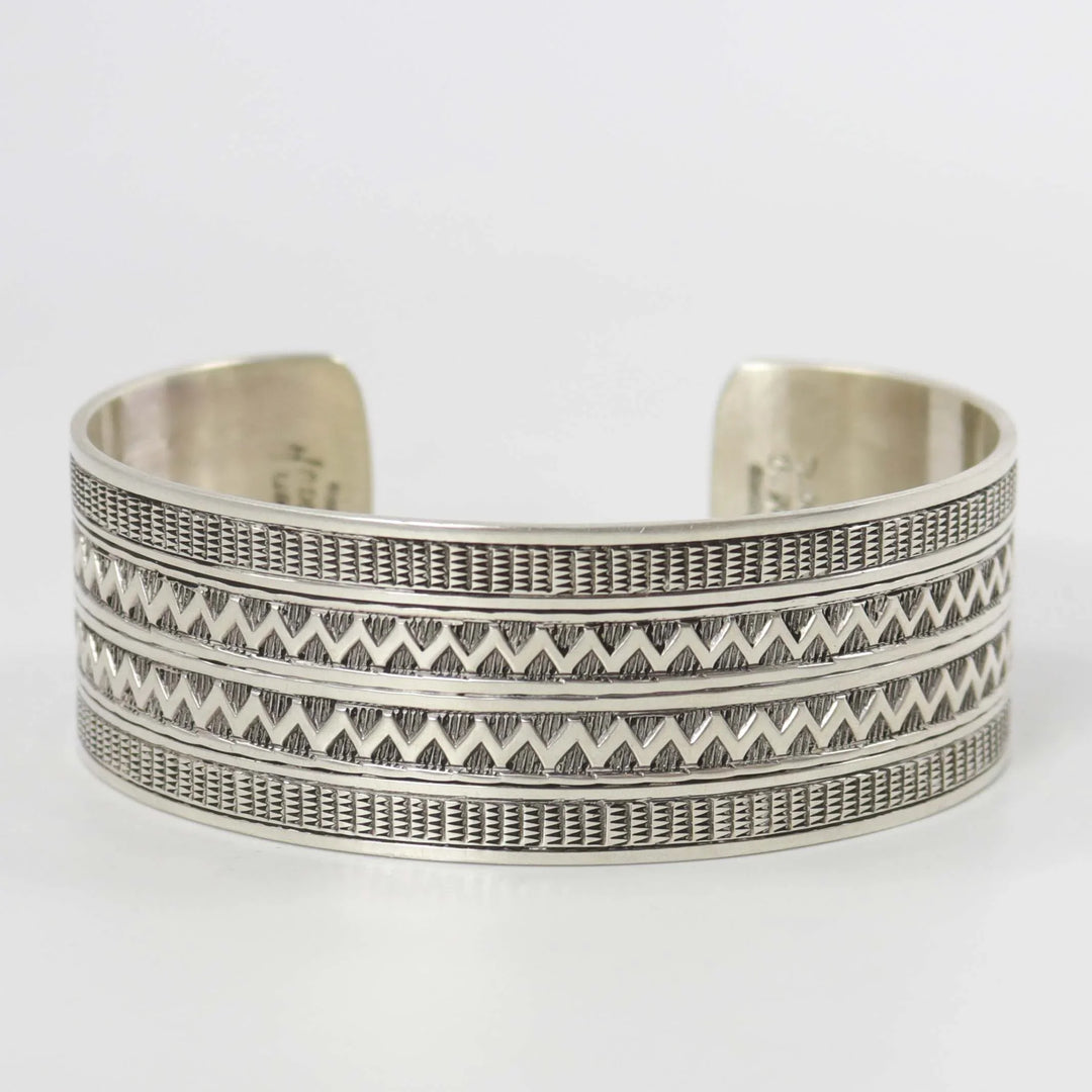 Silver Cuff by Gilbert Begay - Garland's