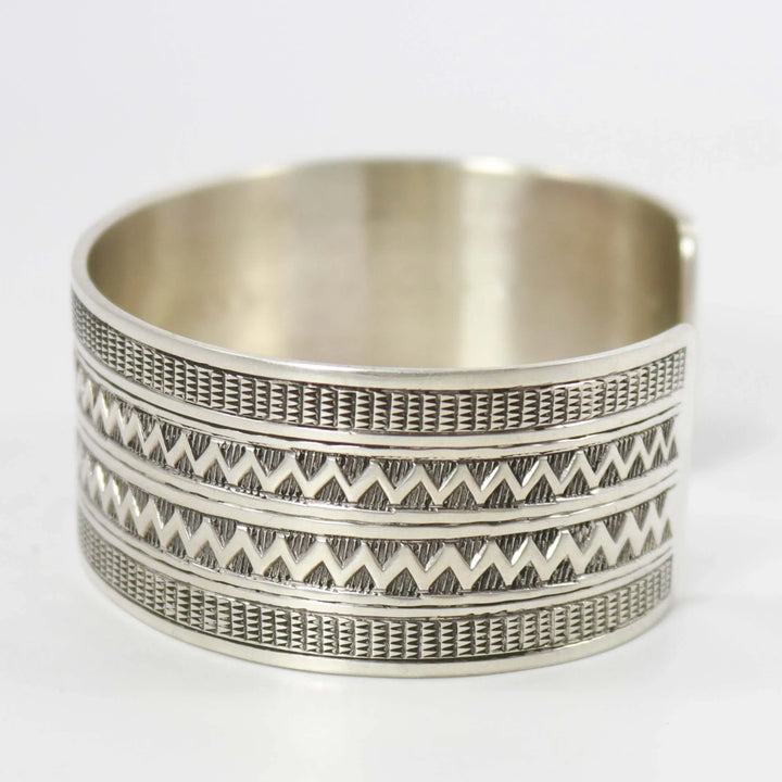 Silver Cuff by Gilbert Begay - Garland's