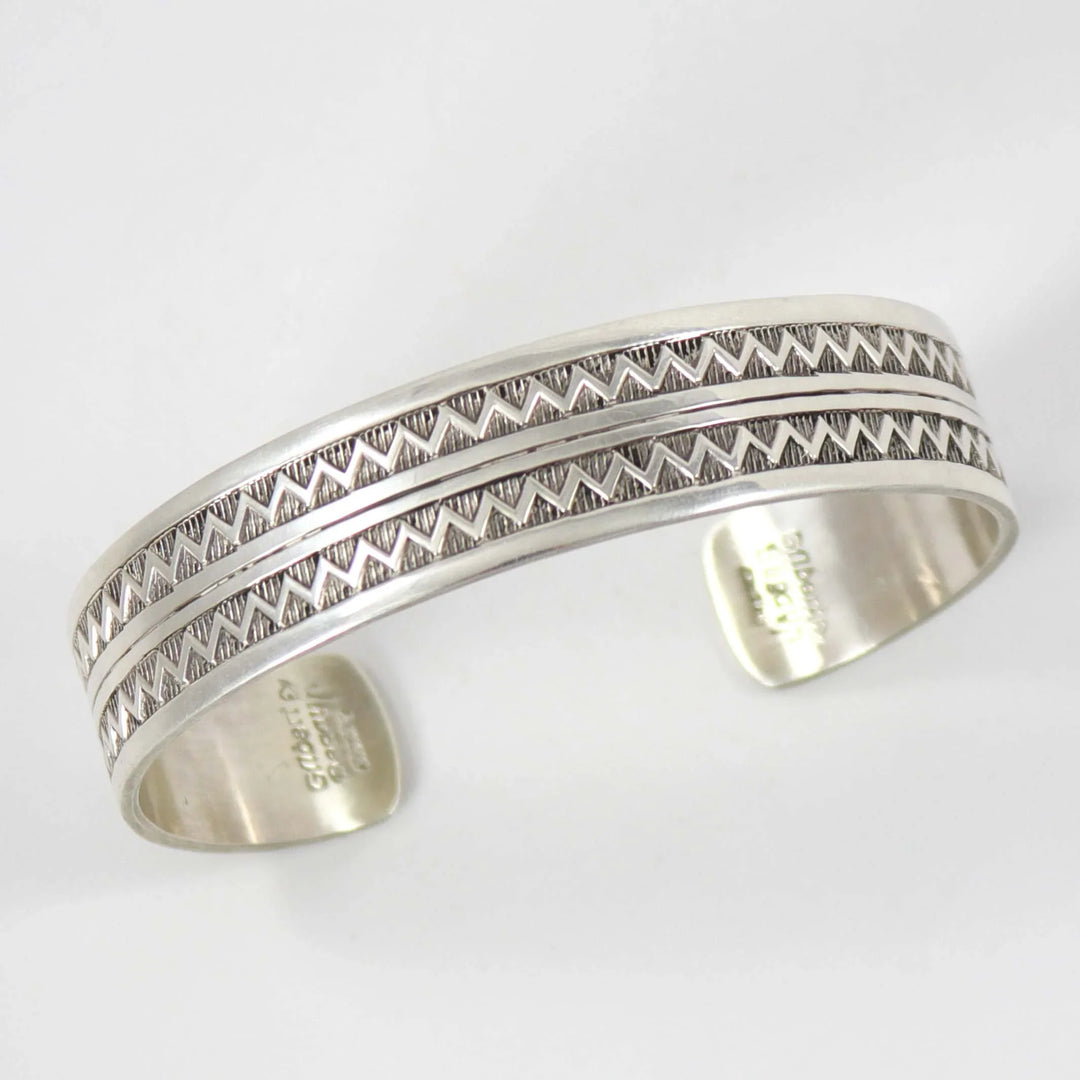 Silver Cuff by Gilbert Begay - Garland's