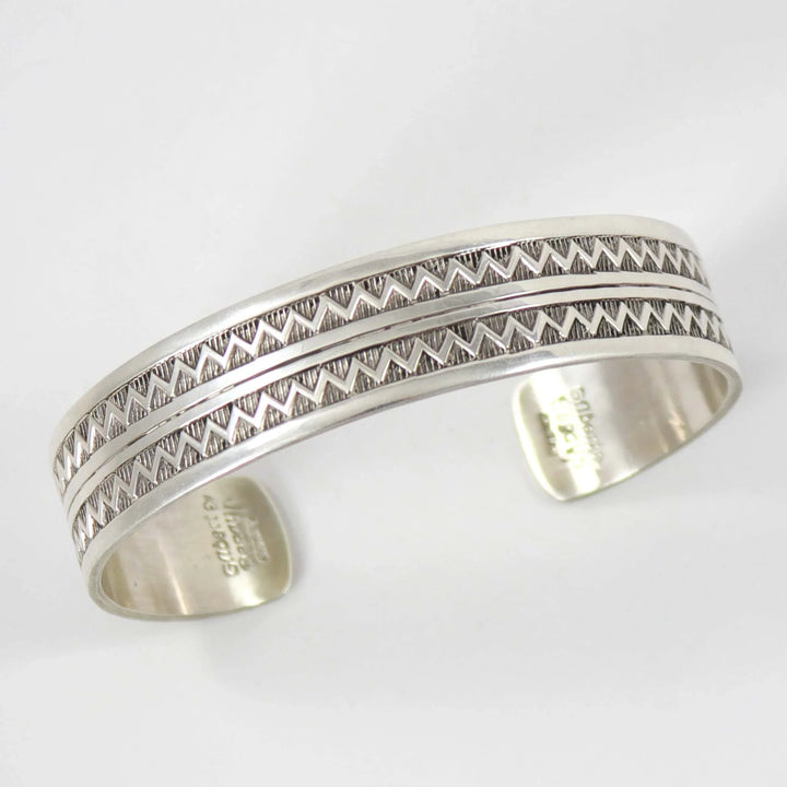 Silver Cuff by Gilbert Begay - Garland's