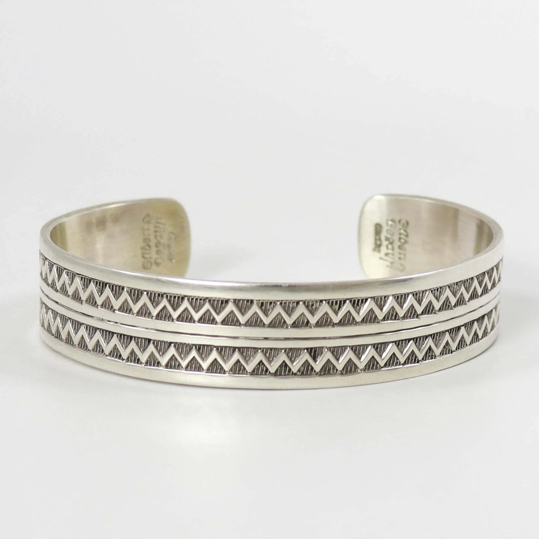Silver Cuff by Gilbert Begay - Garland's