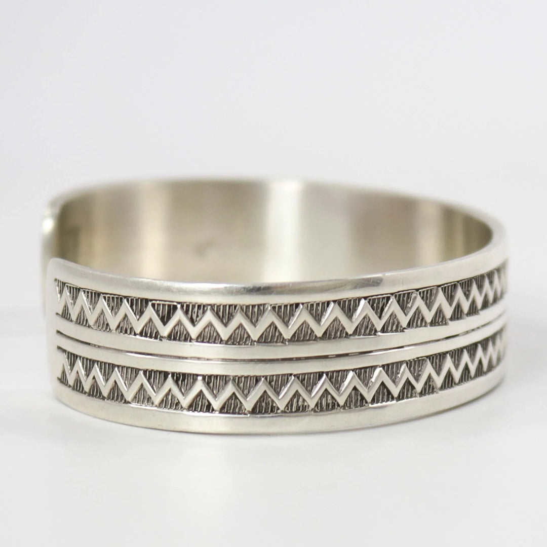 Silver Cuff by Gilbert Begay - Garland's