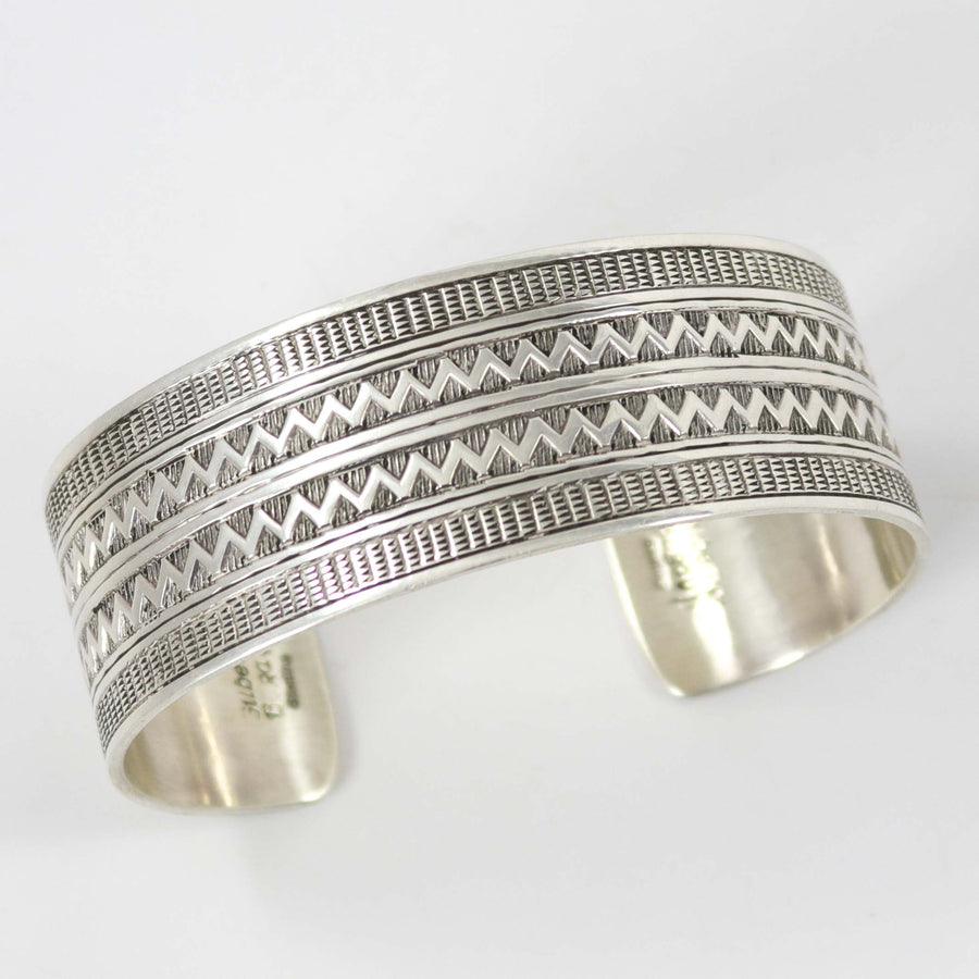 Silver Cuff by Gilbert Begay - Garland's