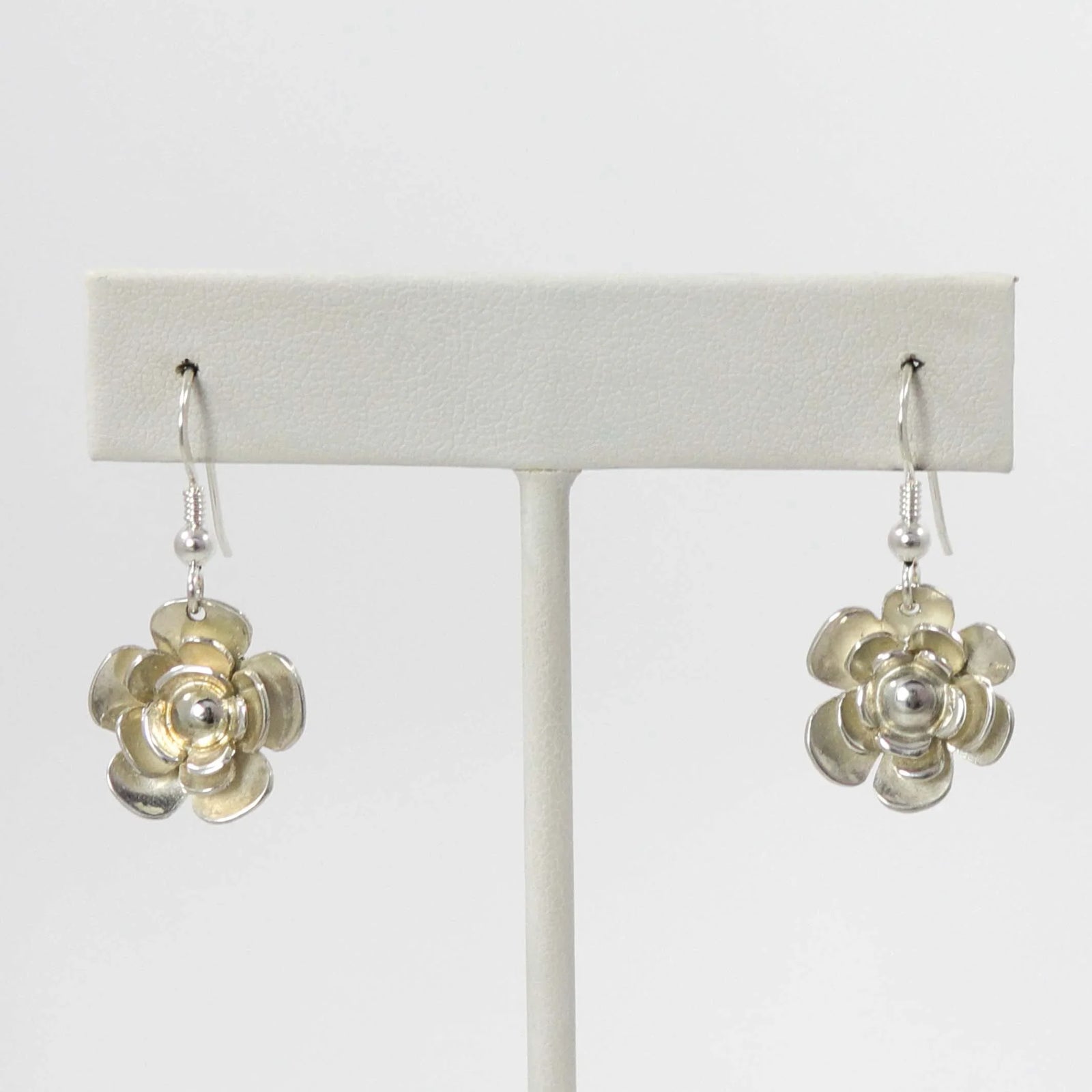Silver Flower Earrings by Anthony Redhorse - Garland's
