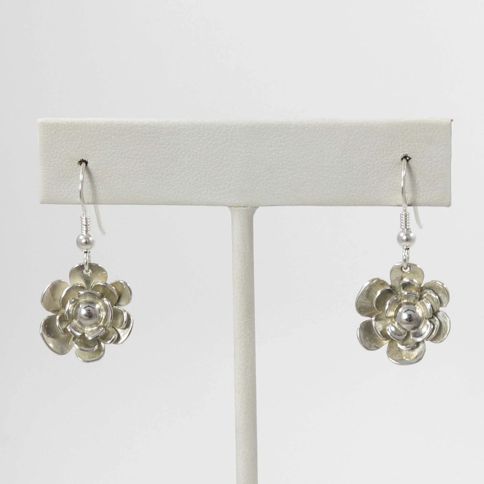 Silver Flower Earrings by Anthony Redhorse - Garland's