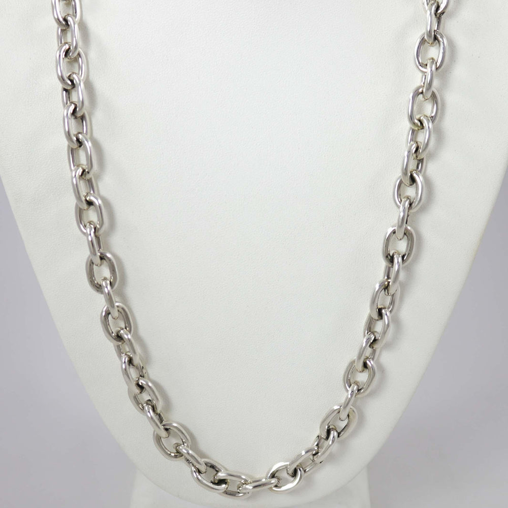 Silver Link Necklace by Anthony Redhorse - Garland's