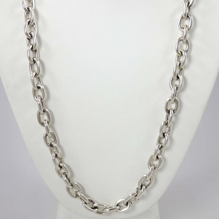 Silver Link Necklace by Anthony Redhorse - Garland's
