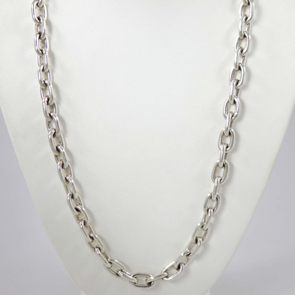 Silver Link Necklace by Anthony Redhorse - Garland's