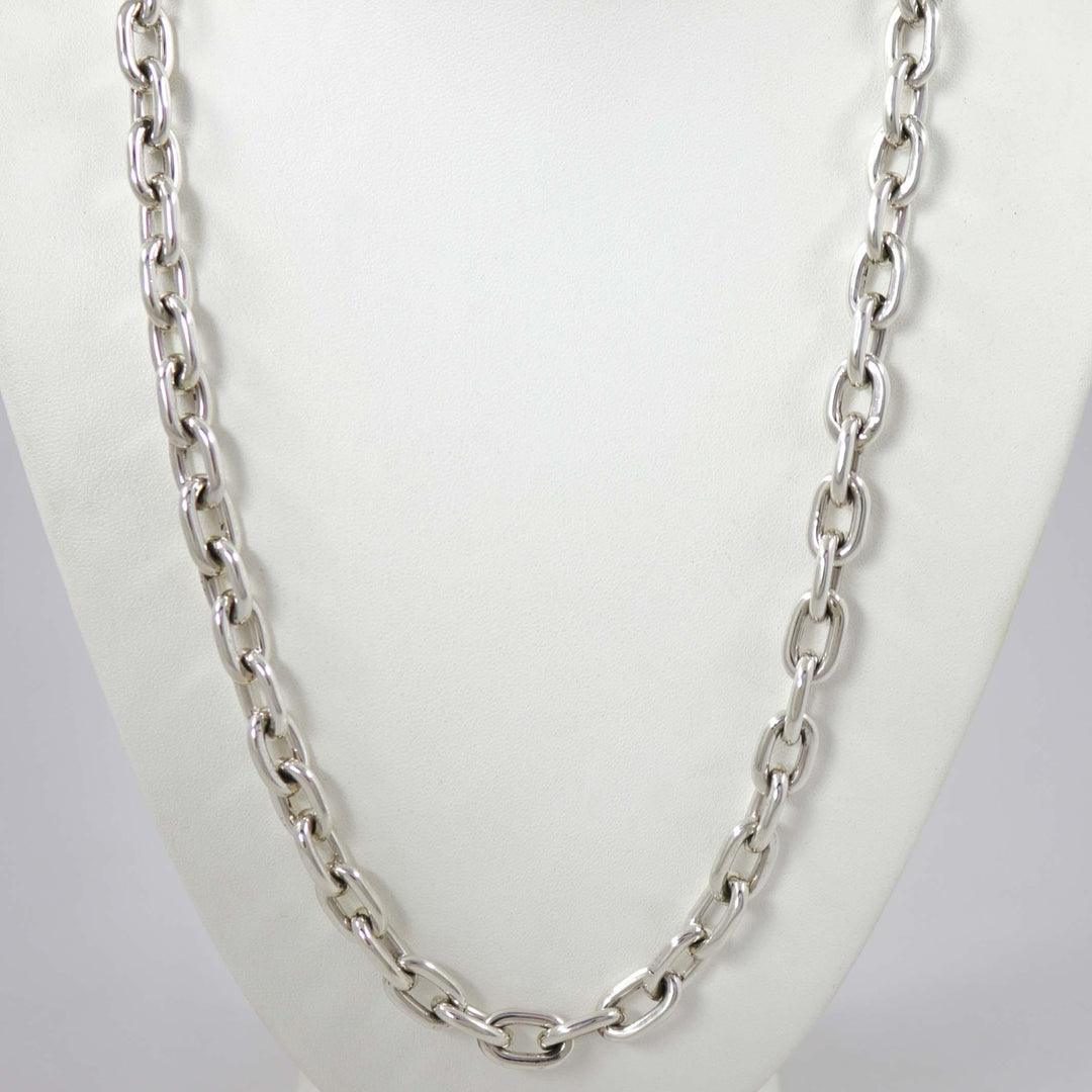 Silver Link Necklace by Anthony Redhorse - Garland's