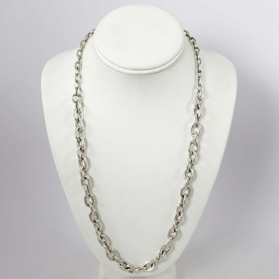 Silver Link Necklace by Anthony Redhorse - Garland's