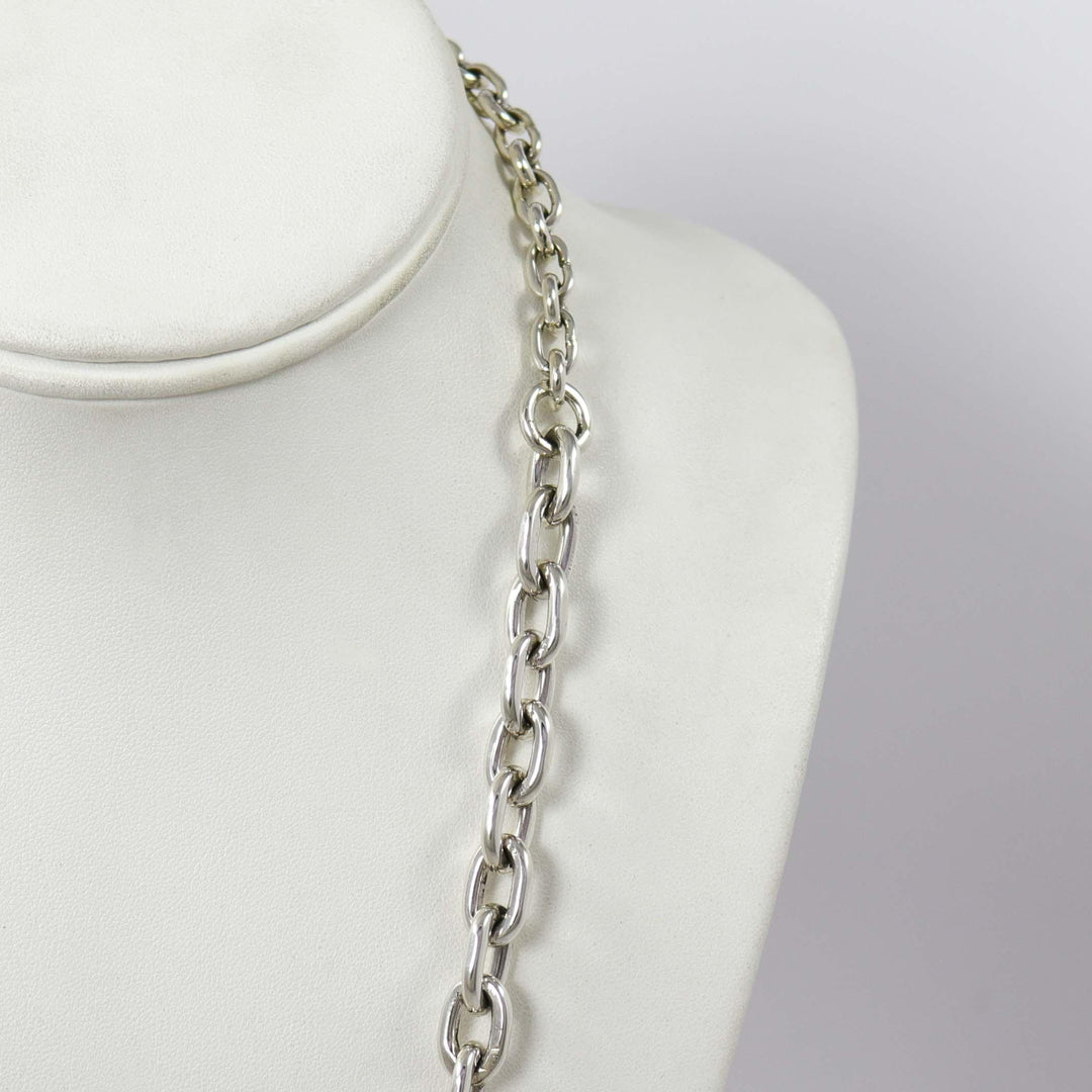 Silver Link Necklace by Anthony Redhorse - Garland's