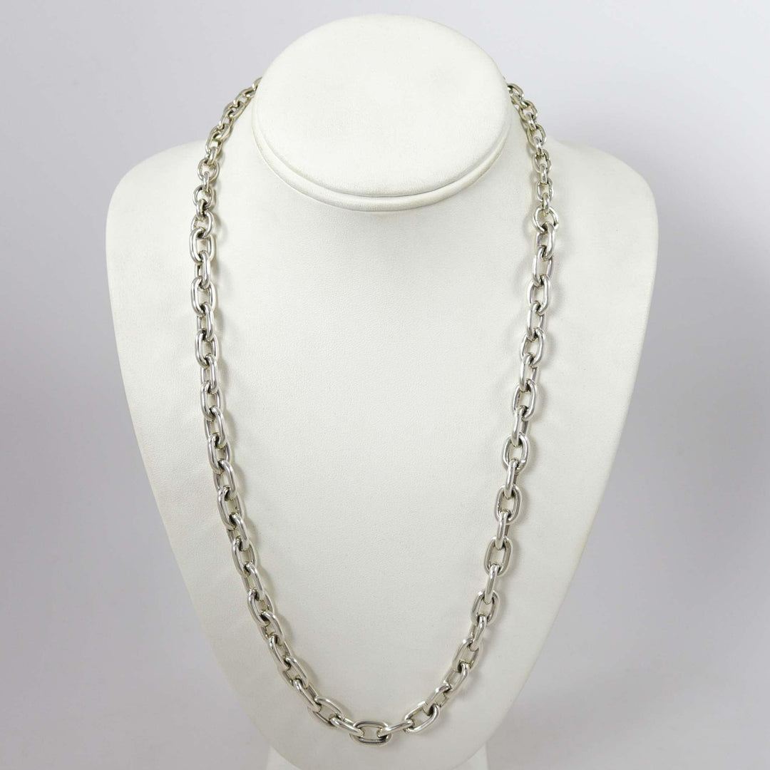 Silver Link Necklace by Anthony Redhorse - Garland's