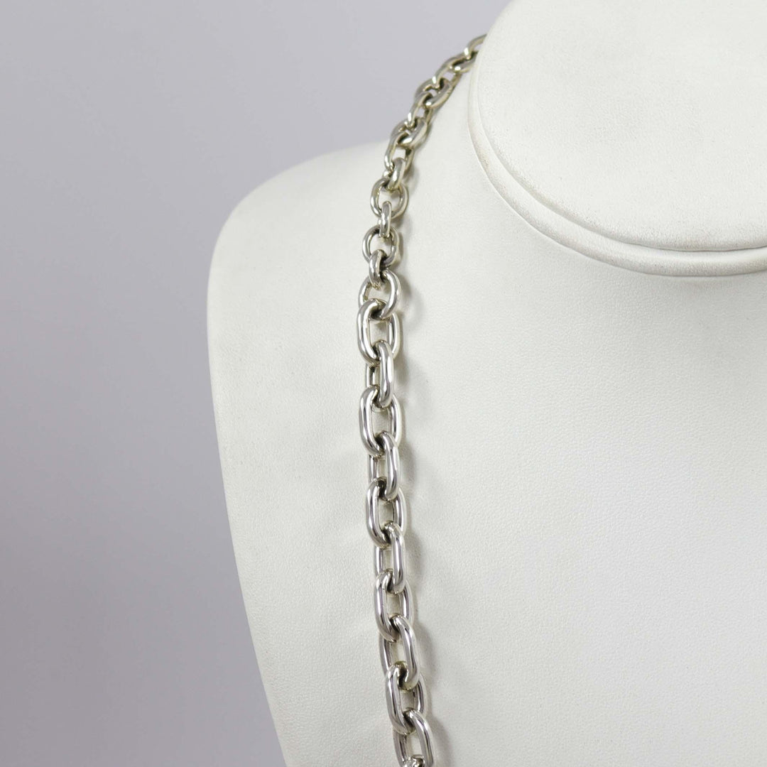 Silver Link Necklace by Anthony Redhorse - Garland's