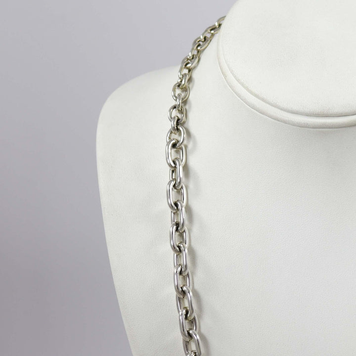 Silver Link Necklace by Anthony Redhorse - Garland's