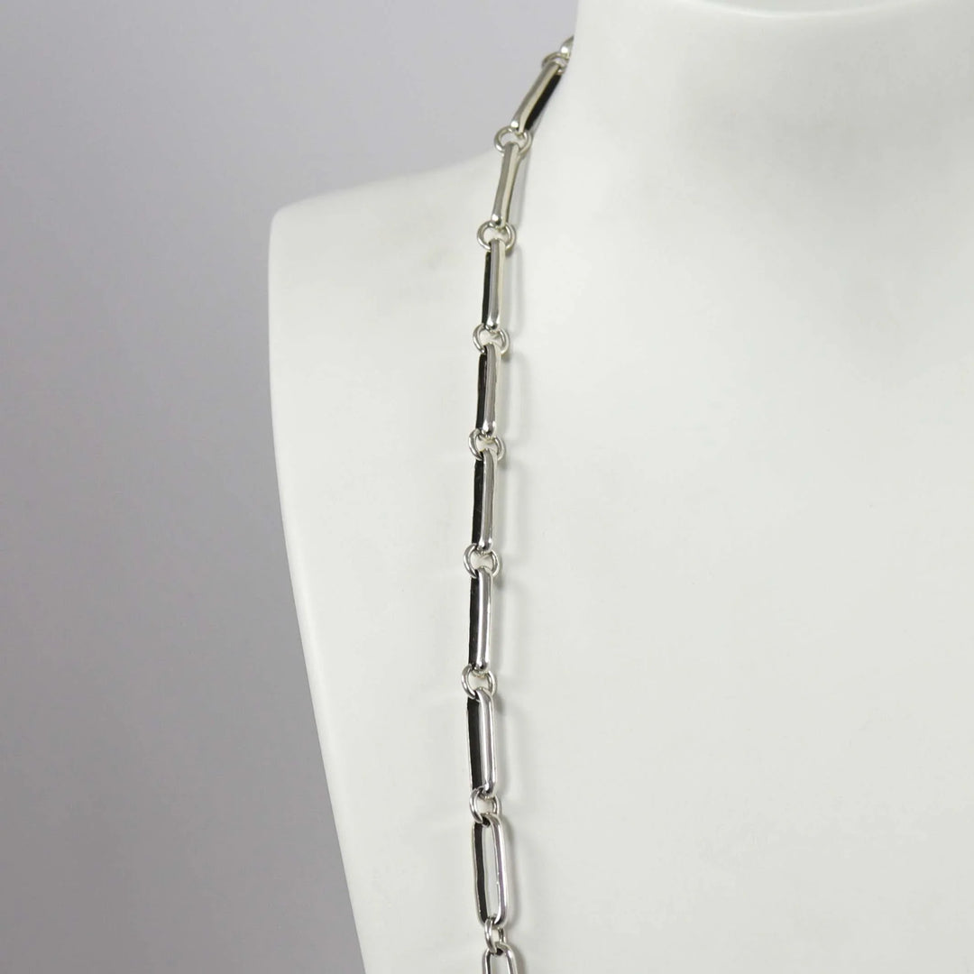 Silver Link Necklace by Justin Benally - Garland's