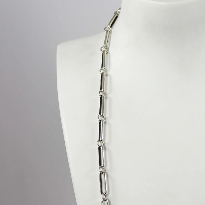Silver Link Necklace by Justin Benally - Garland's