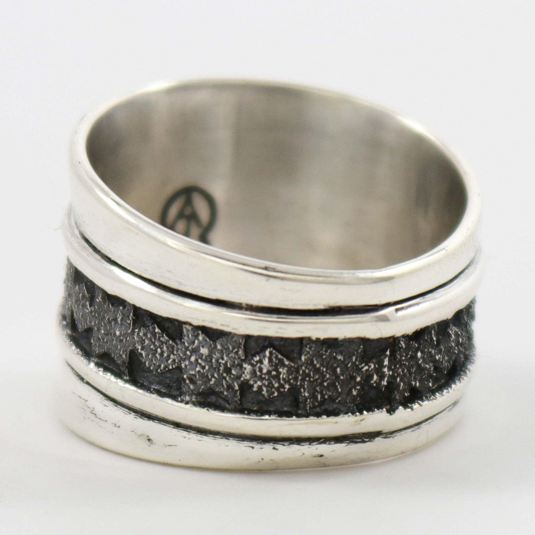 Silver Overlay Ring by Al Joe - Garland's