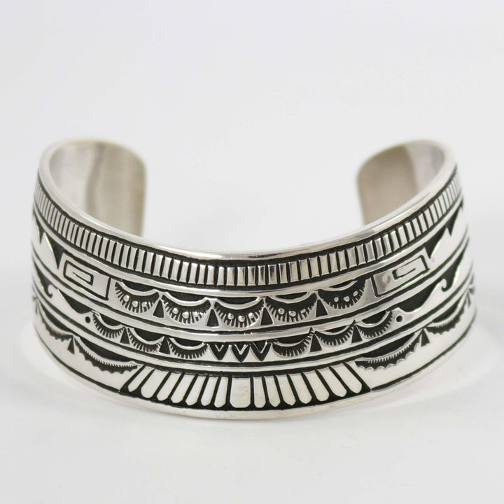 Silver Stamped Cuff by Charlie John - Garland's