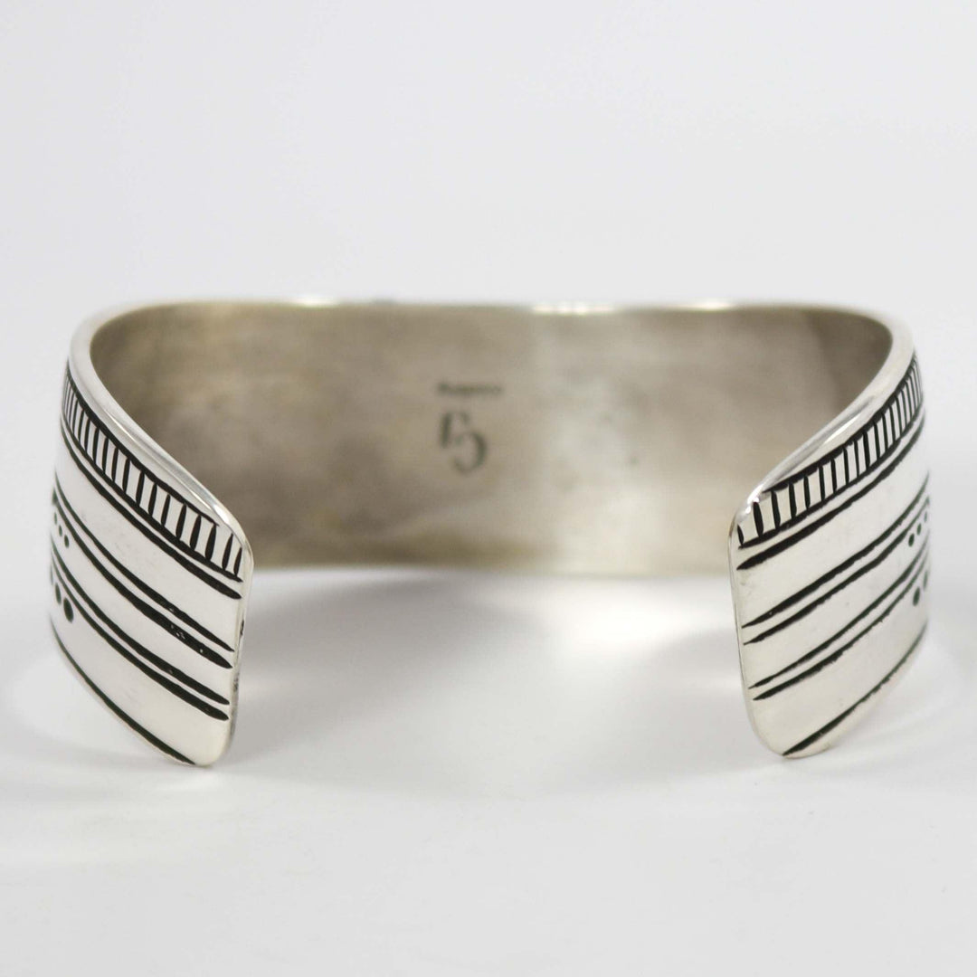 Silver Stamped Cuff by Charlie John - Garland's