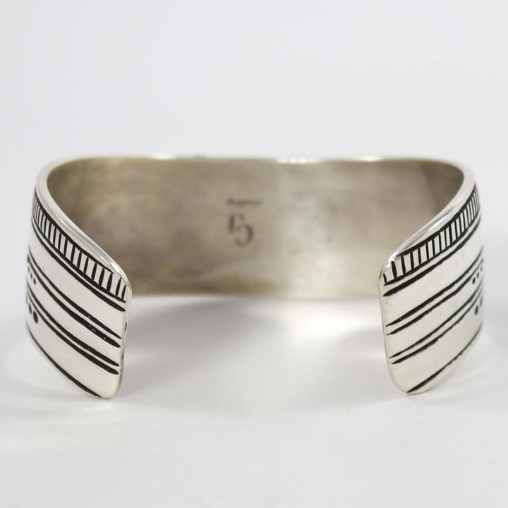 Silver Stamped Cuff by Charlie John - Garland's