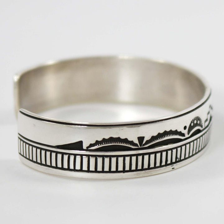 Silver Stamped Cuff by Charlie John - Garland's