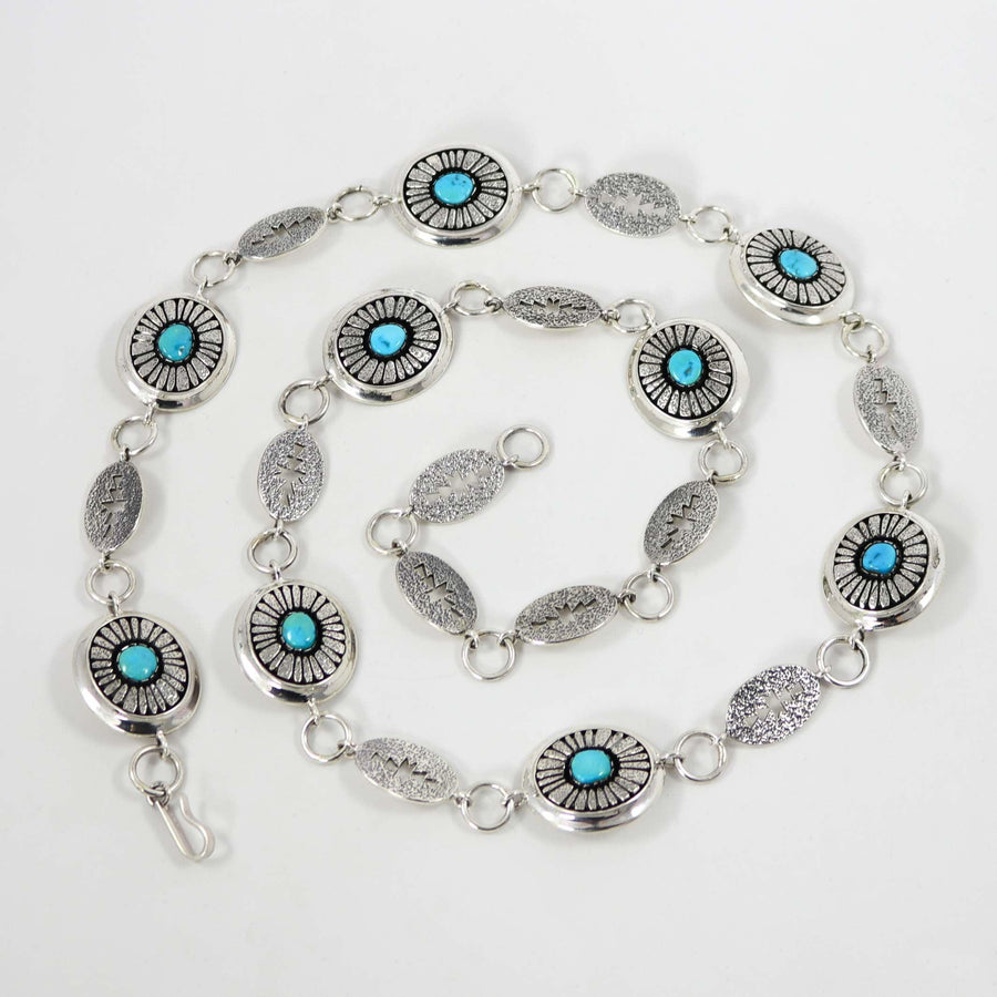 Sleeping Beauty Concho Belt by Al Joe - Garland's