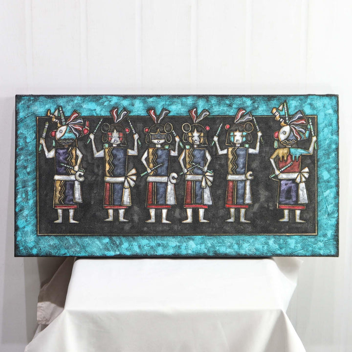 Snake Priest and Maidens Painting by Kevin Horace Quannie - Garland's