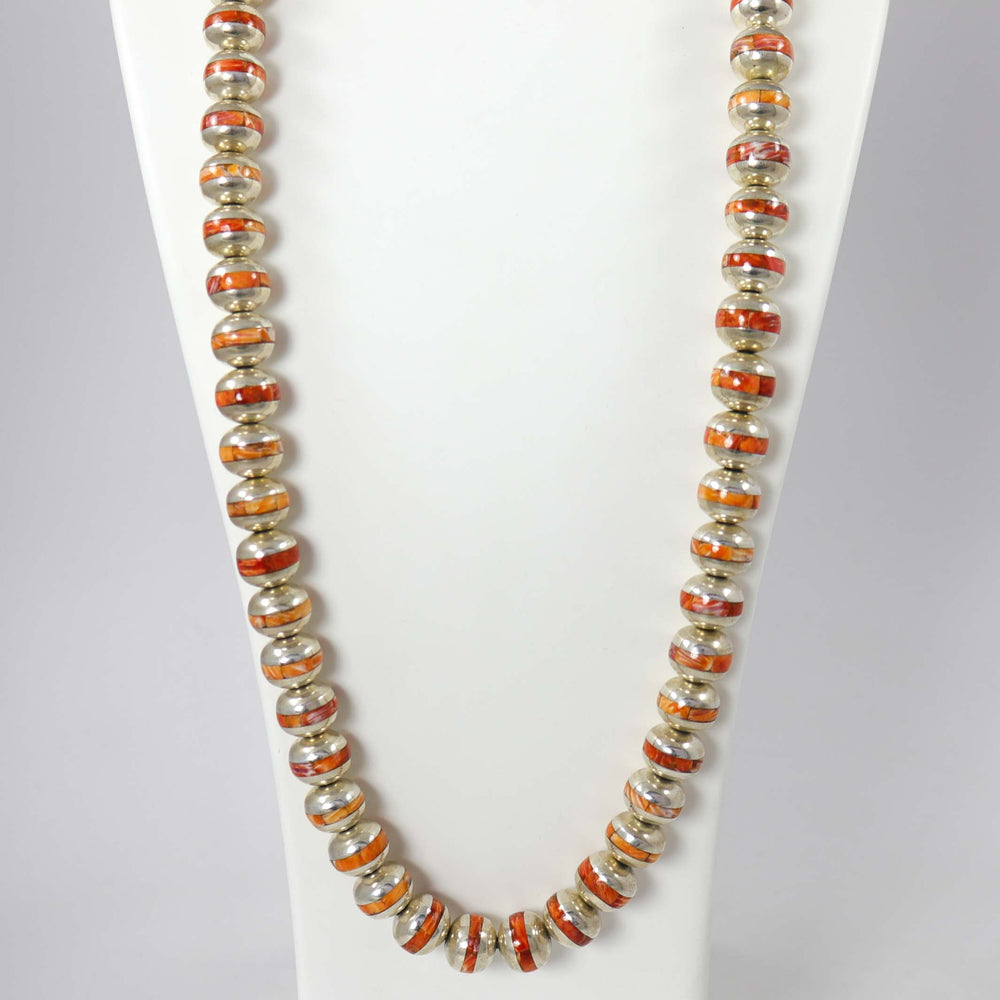 Spiny Oyster Bead Necklace by Federico - Garland's