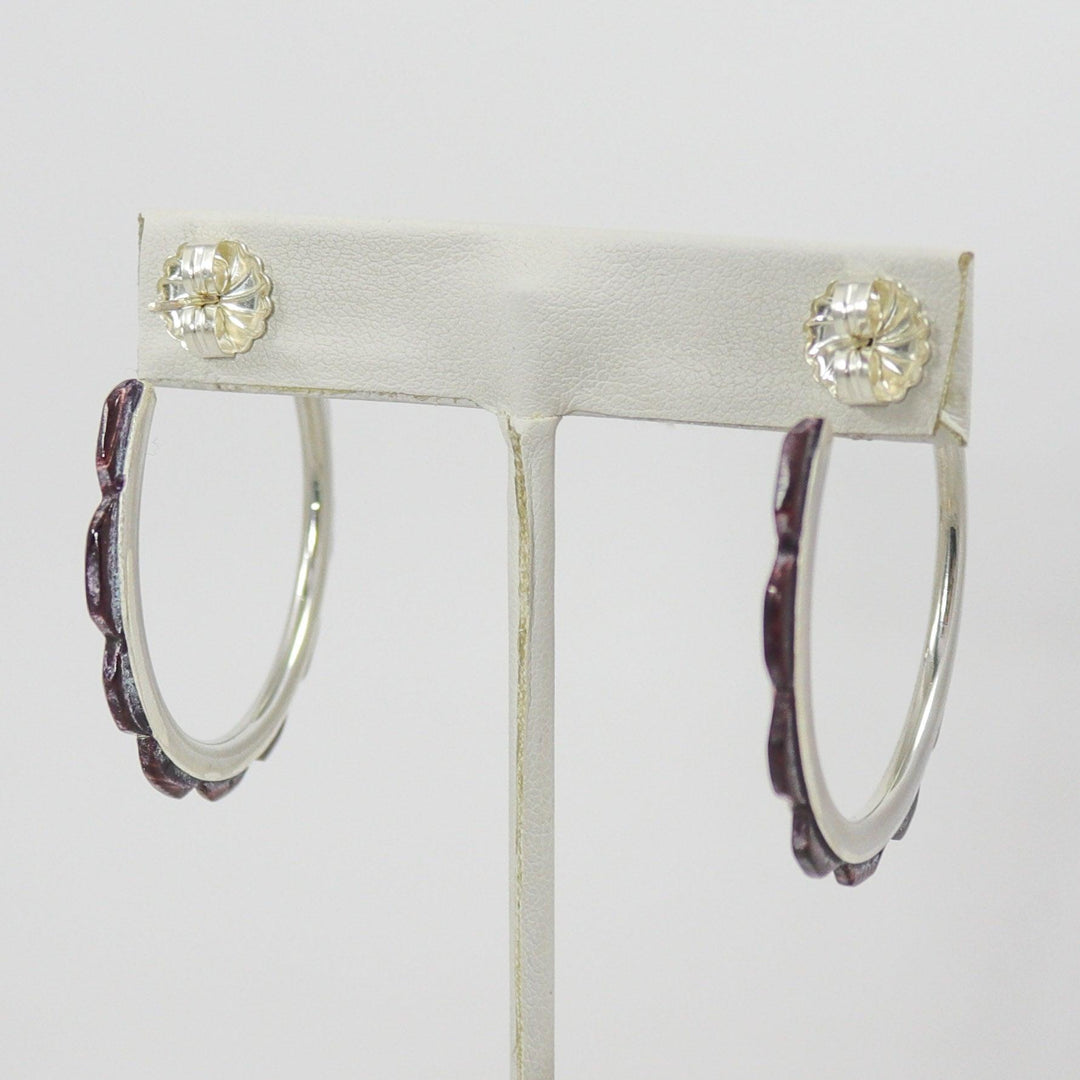 Spiny Oyster Hoop Earrings by Federico - Garland's